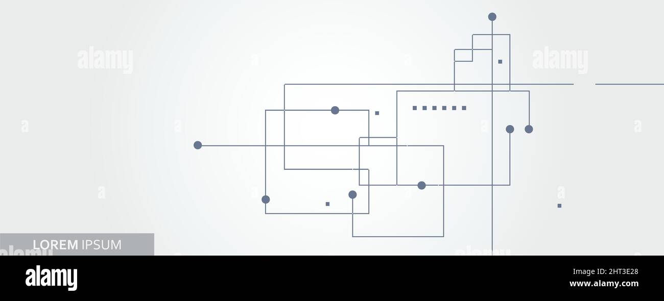 Connected lines and dots. Vector banner Illustration Stock Vector