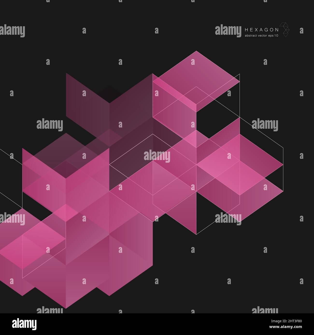Abstract Isometric Color Shape Background for your design Stock Vector ...