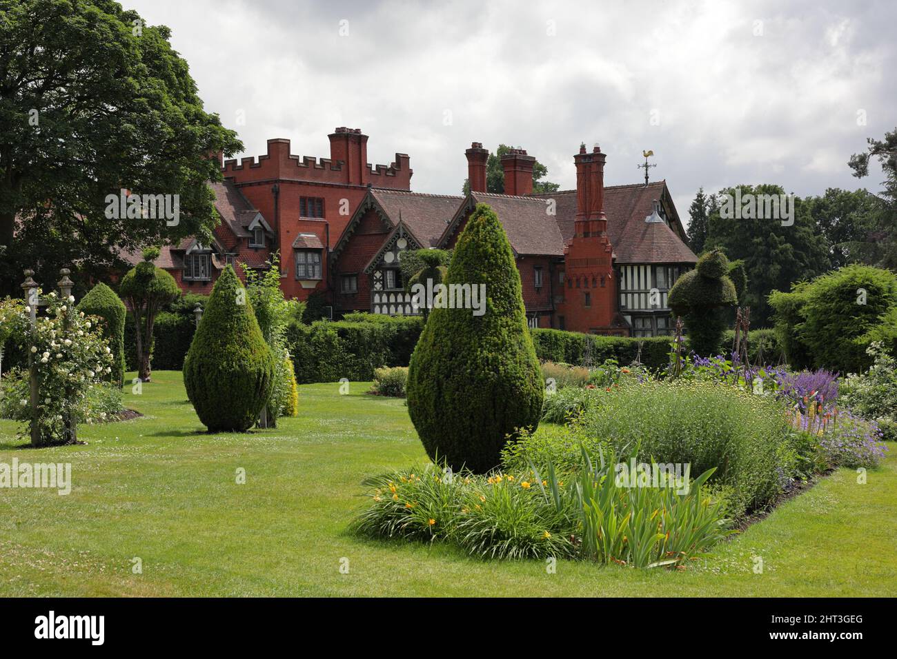 Wightwick Manor and Gardens attraction in Wolverhampton Stock Photo