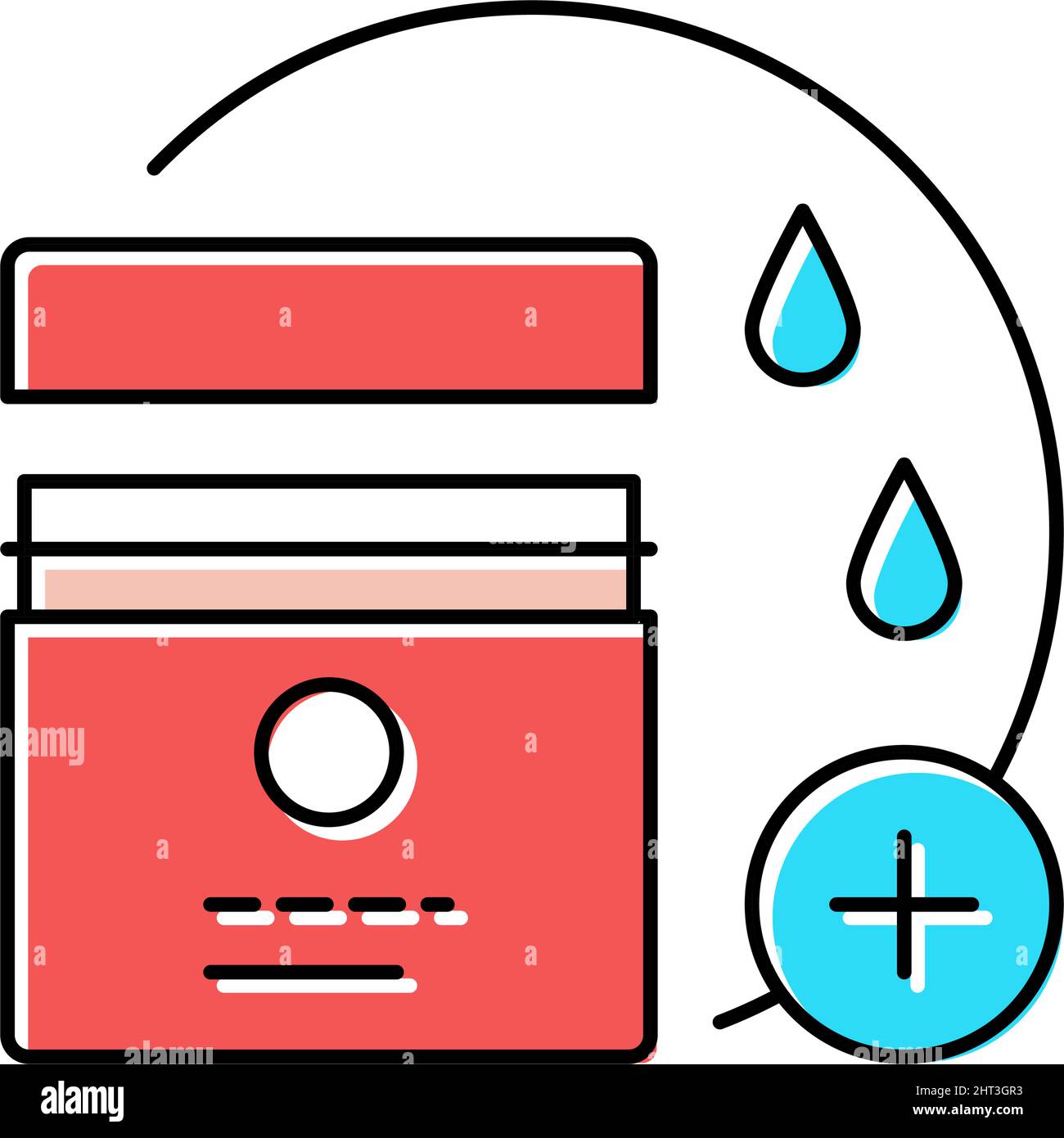 moisturizing cream color icon vector illustration Stock Vector