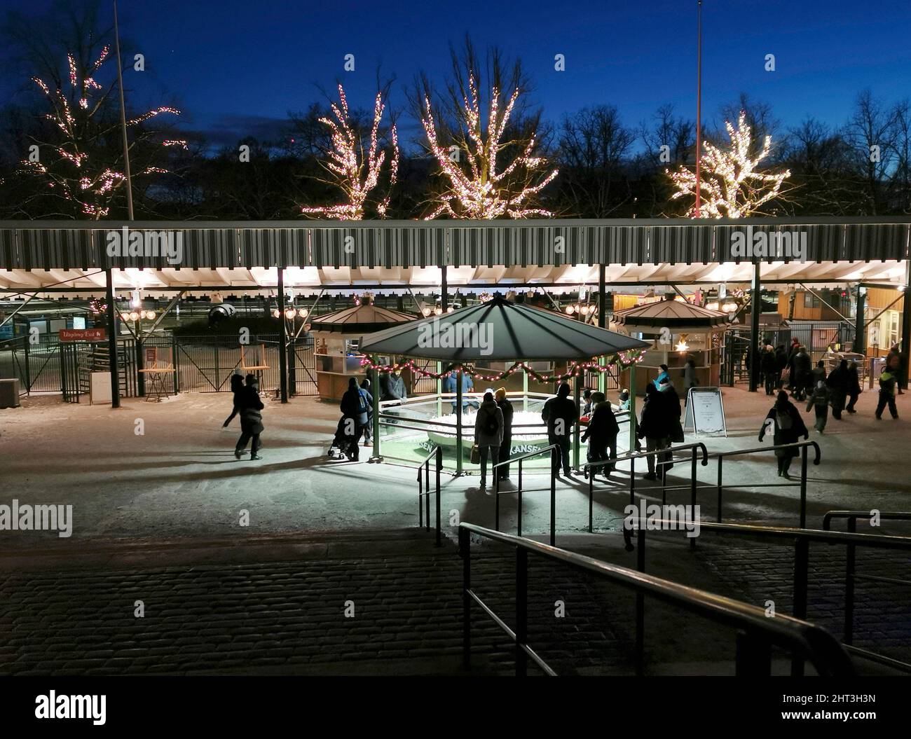 Skansen in evening lighting Stock Photo