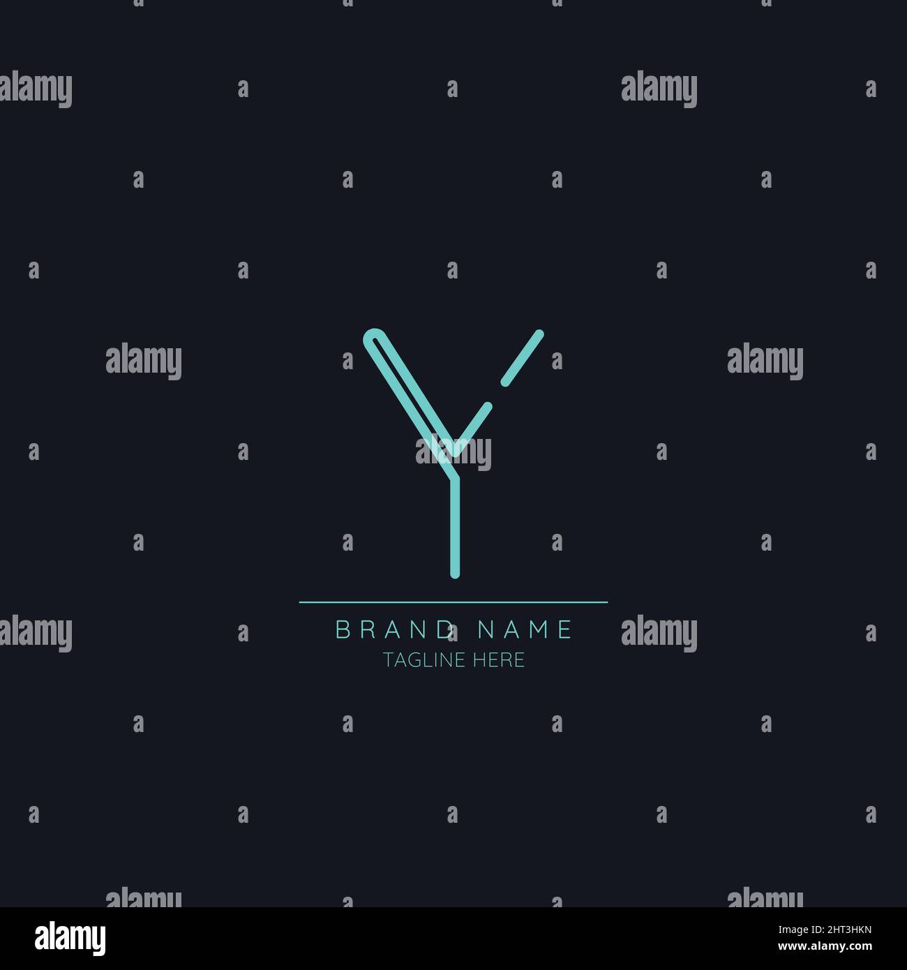 Premium initial letter Y logo icon Stock Vector