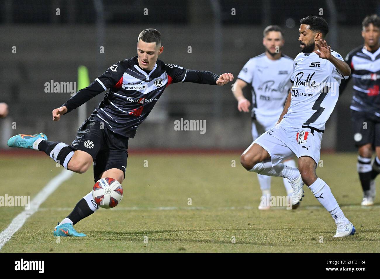 Lugano, Switzerland. 26th Feb, 2022. Lugano Fans during the Super League  match between FC Lugano and FC Servette at Cornaredo Stadium in Lugano,  Switzerland Cristiano Mazzi/SPP Credit: SPP Sport Press Photo. /Alamy