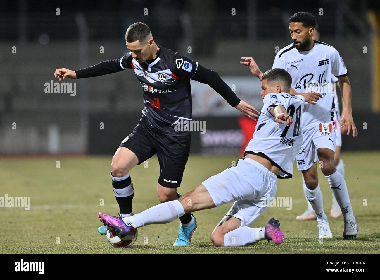 Lugano, Switzerland. 26th Feb, 2022. Lugano Fans during the Super League  match between FC Lugano and FC Servette at Cornaredo Stadium in Lugano,  Switzerland Cristiano Mazzi/SPP Credit: SPP Sport Press Photo. /Alamy