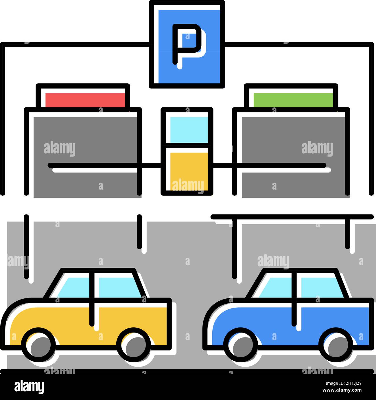 equipment parking color icon vector illustration Stock Vector Image ...