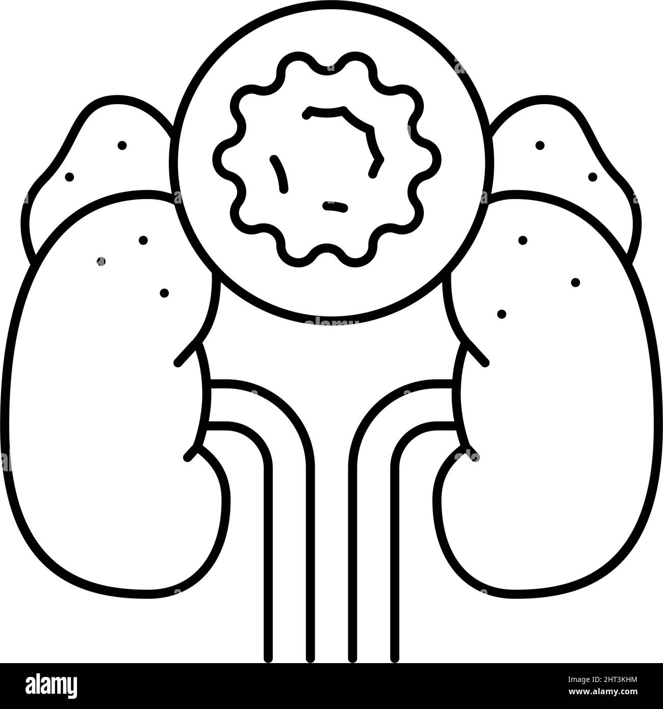 cushing cortisol syndrome line icon vector illustration Stock Vector