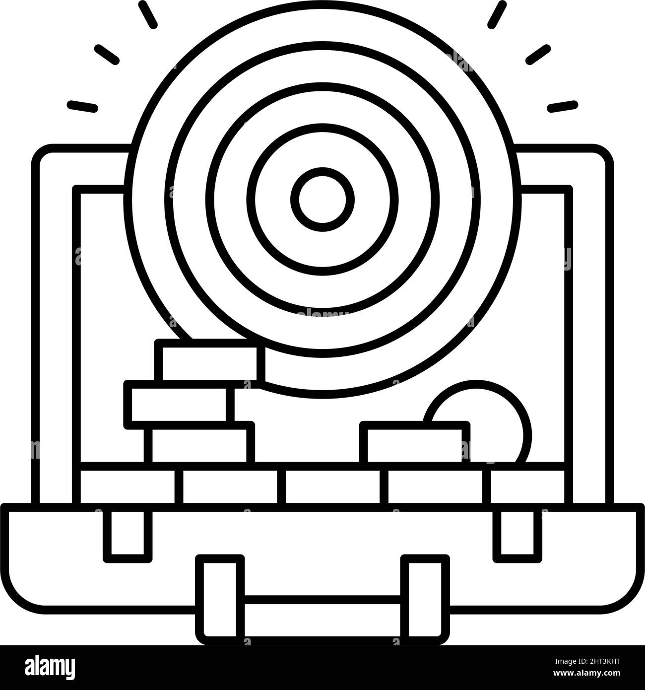 goal achievement line icon vector illustration Stock Vector Image & Art ...