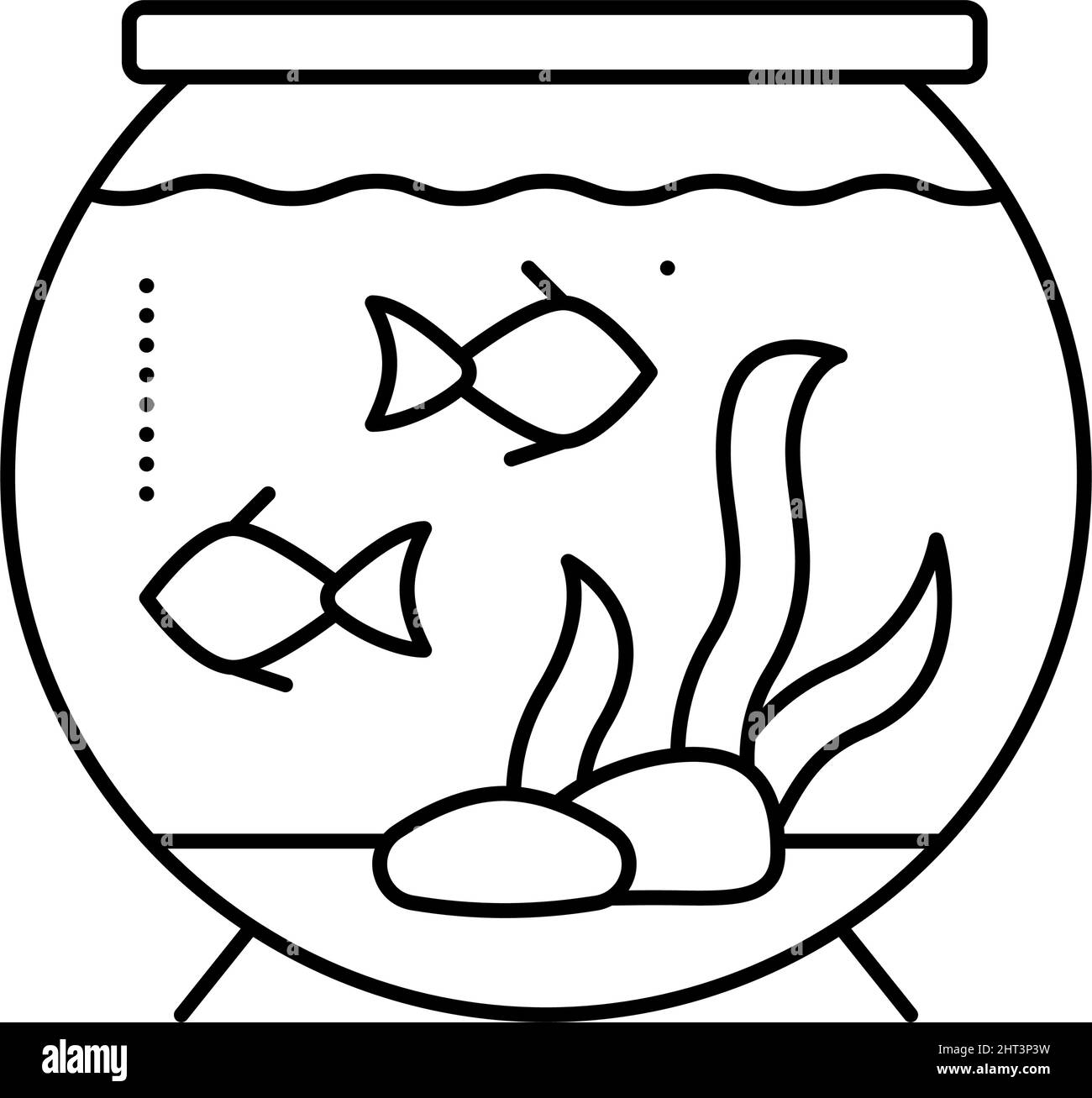 aquarium water line icon vector illustration Stock Vector Image & Art ...