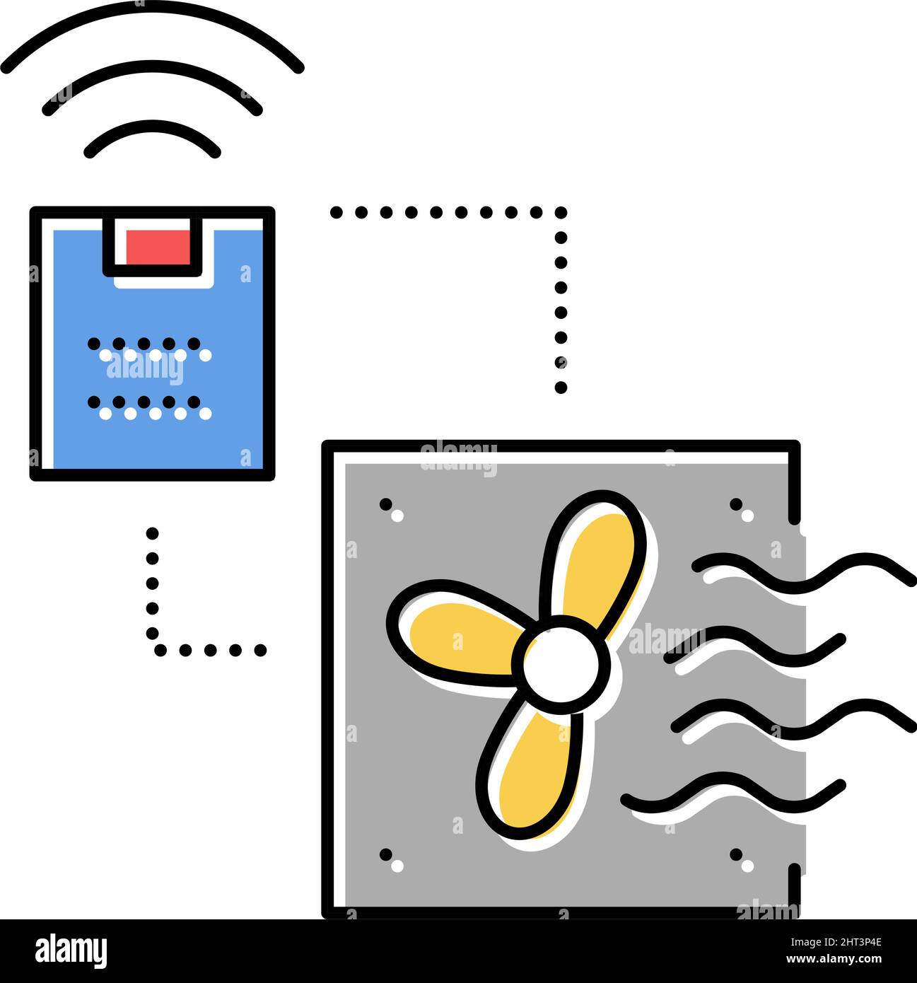 ventilation smart home color icon vector illustration Stock Vector ...