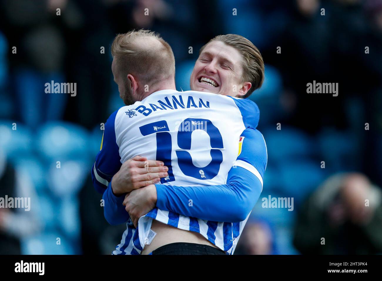 Sheffield, UK. 26th Feb, 2022. George Byers #14 of Sheffield Wednesday ...