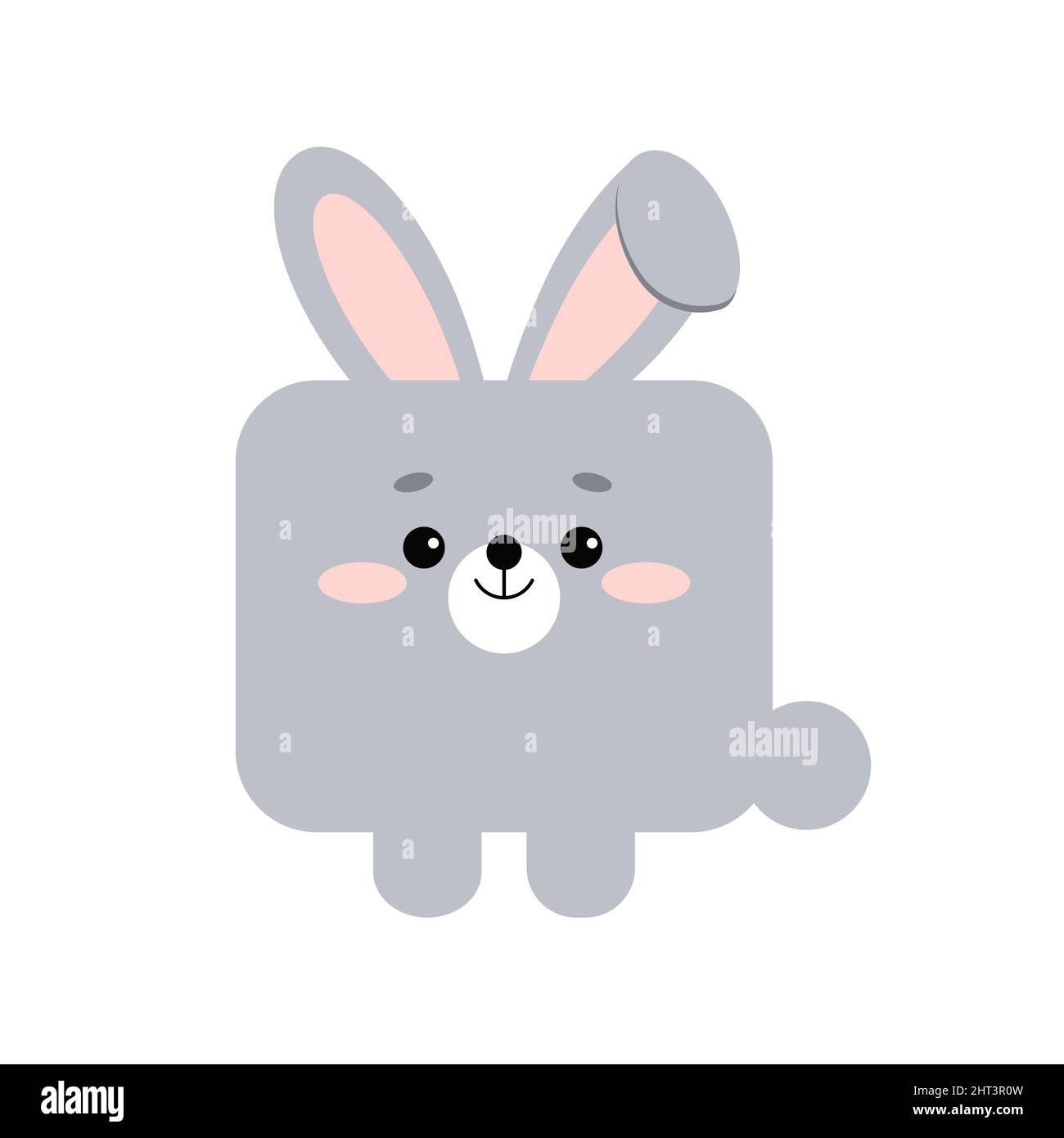 Animal icon square head rabbit Cut Out Stock Images & Pictures - Alamy