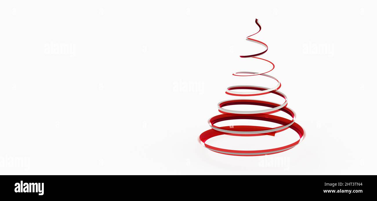 Illustration of a minimalistic 3d Christmas tree on a white background ...