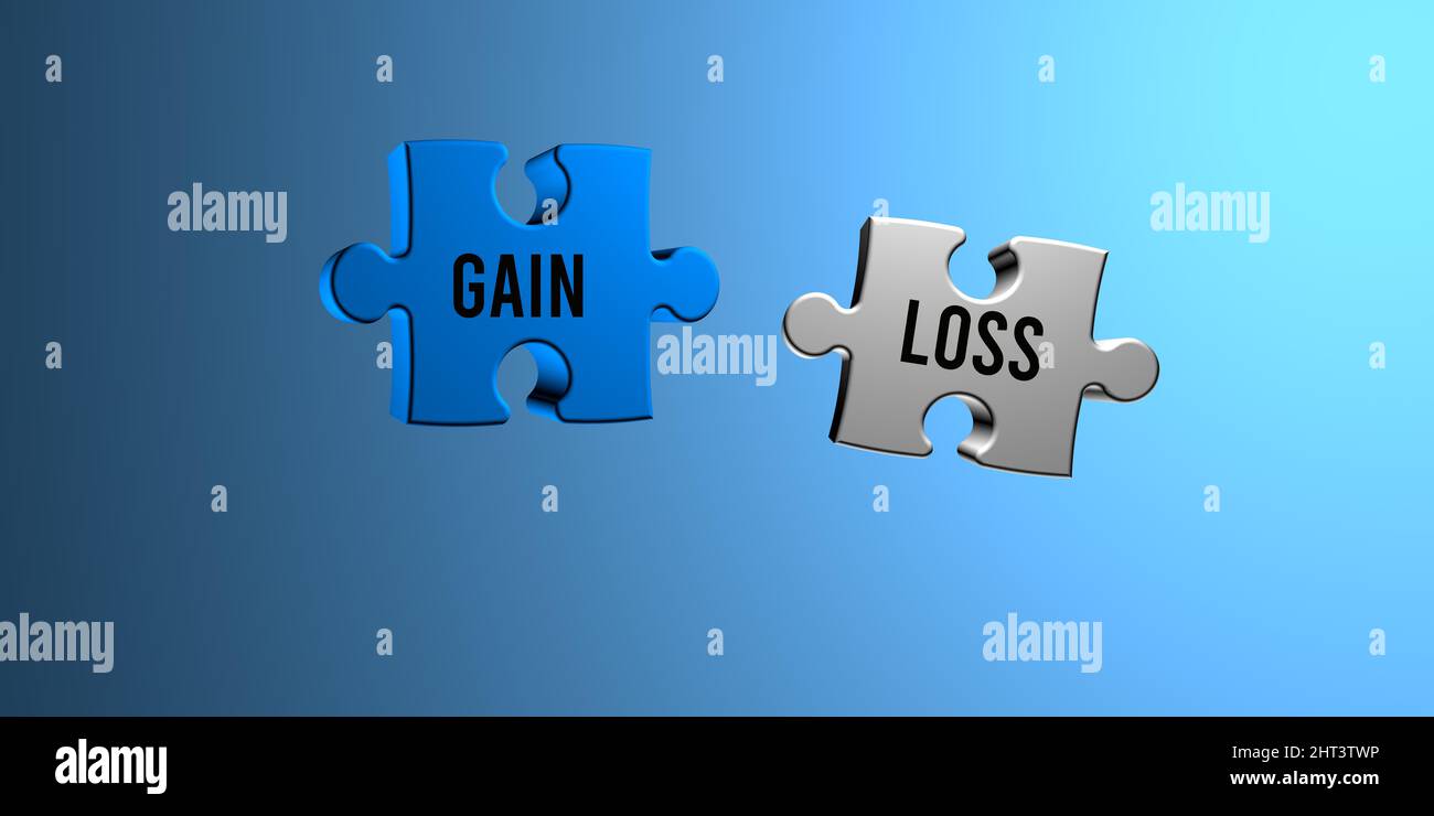 Gain and loss puzzle Stock Photo - Alamy