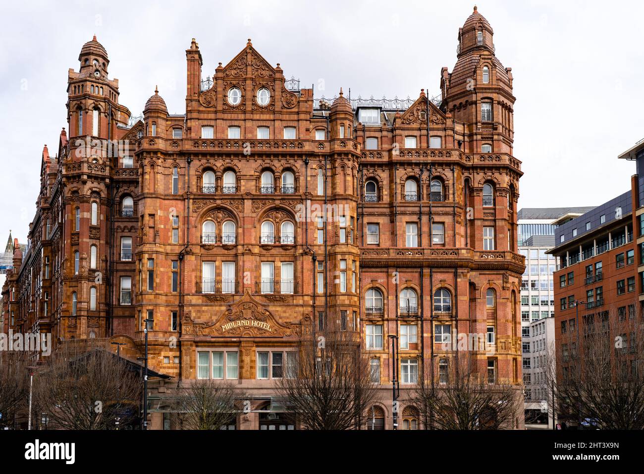 Midland hotel Manchester city centre famous gothic landmark building luxury hotel Stock Photo