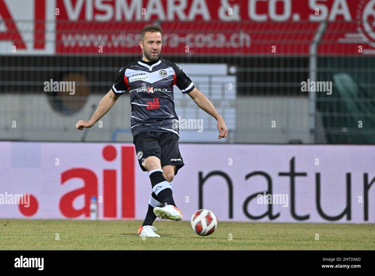 Lugano, Switzerland. 26th Feb, 2022. Lugano Fans during the Super League  match between FC Lugano and FC Servette at Cornaredo Stadium in Lugano,  Switzerland Cristiano Mazzi/SPP Credit: SPP Sport Press Photo. /Alamy