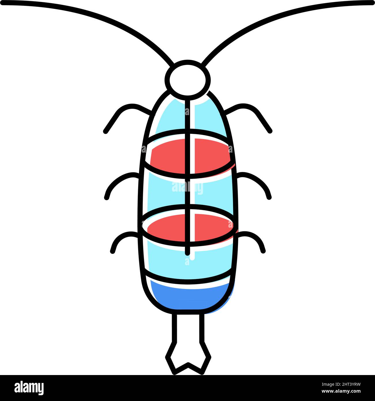 zooplankton ocean color icon vector illustration Stock Vector