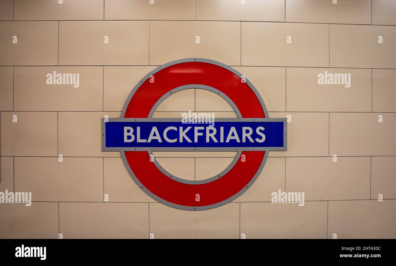 Famous Blackfriars Underground Station In London Uk Stock Photo Alamy