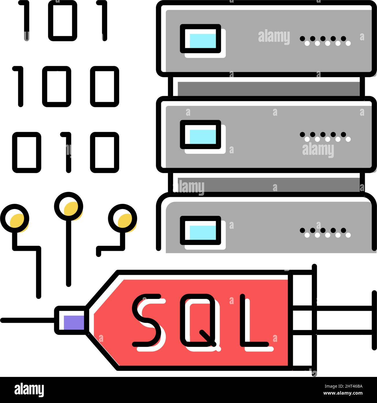 sql injections color icon vector illustration Stock Vector Image & Art ...
