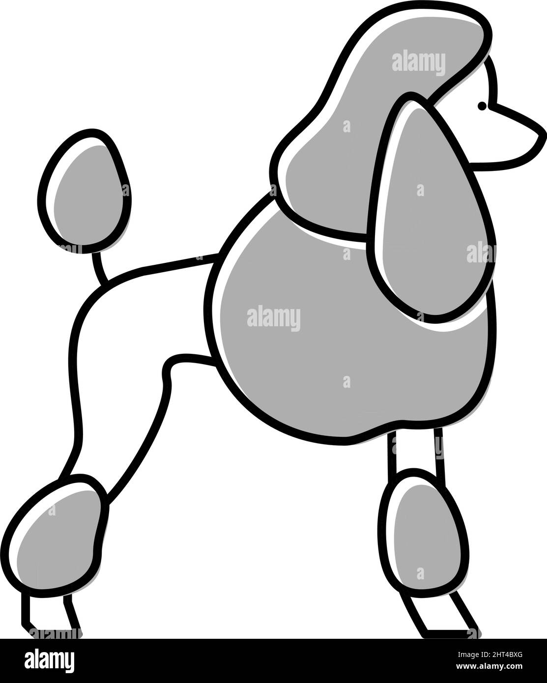 poodle dog color icon vector illustration Stock Vector Image & Art - Alamy