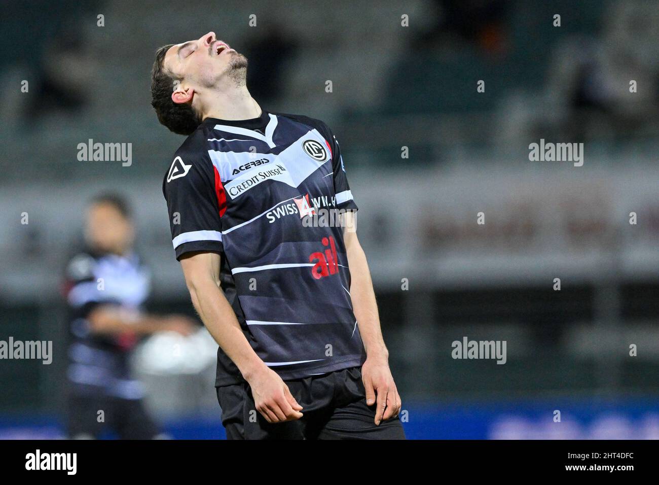 Lugano, Switzerland. 26th Feb, 2022. Lugano Fans during the Super League  match between FC Lugano and FC Servette at Cornaredo Stadium in Lugano,  Switzerland Cristiano Mazzi/SPP Credit: SPP Sport Press Photo. /Alamy