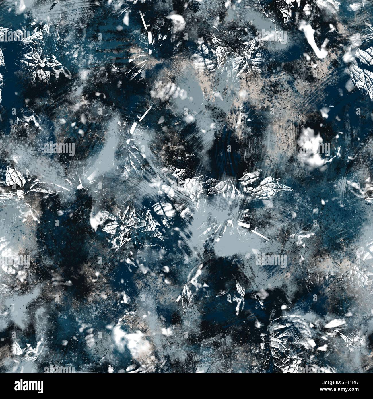 Seamless navy blue and white abstract grungy seamless surface pattern ...