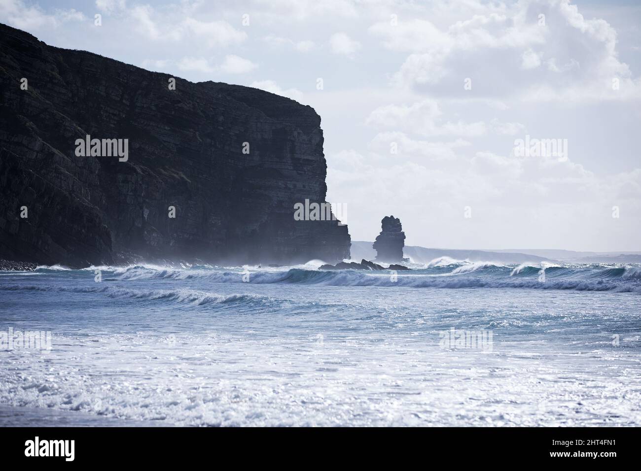 Scenic shot cliff beach waves hi-res stock photography and images - Alamy