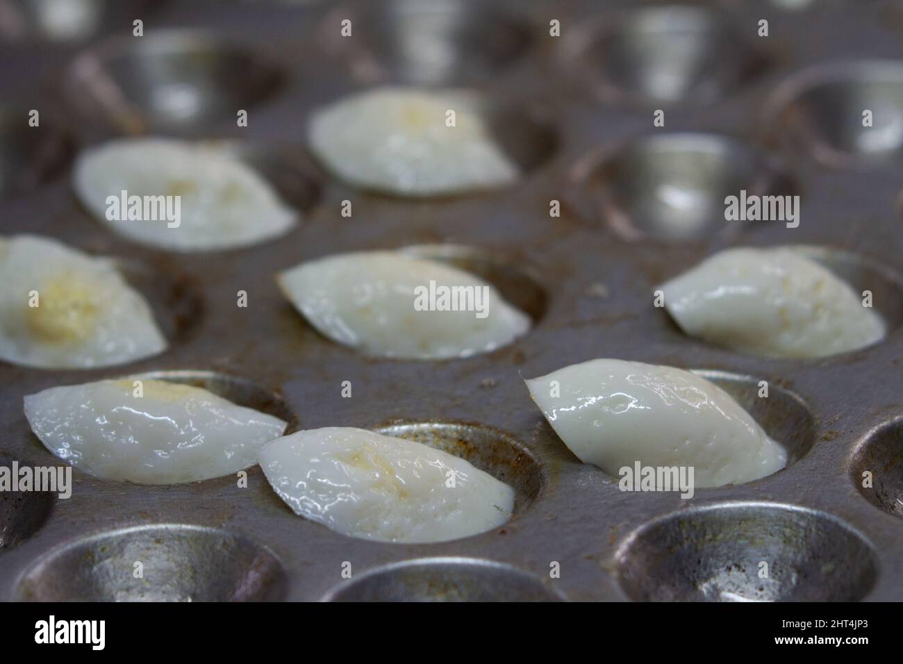 Quail eggs for sale in Cijin District, Kaohsiung, Taiwan Stock Photo