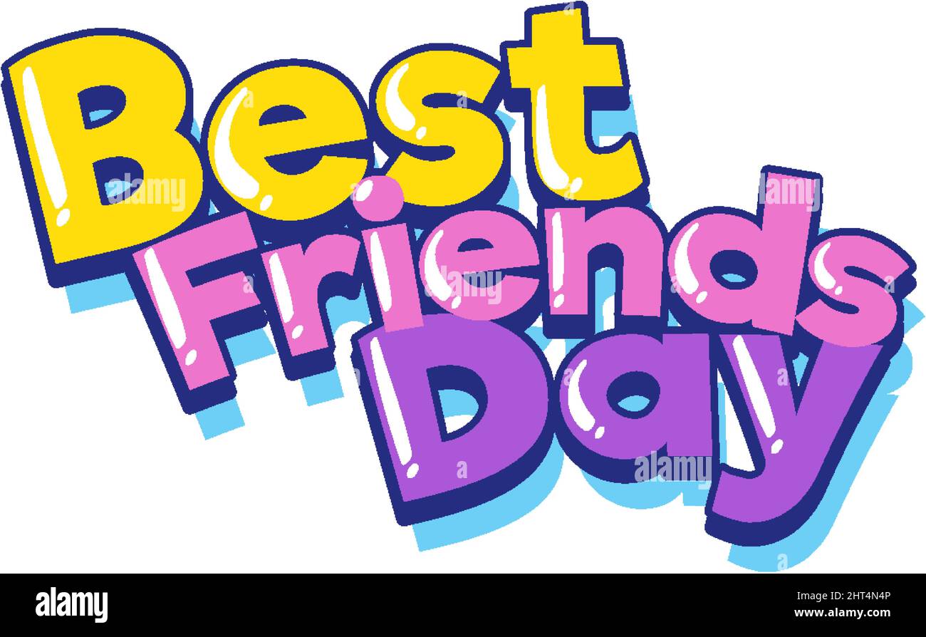 Best Friends Day logo banner illustration Stock Vector Image & Art Alamy