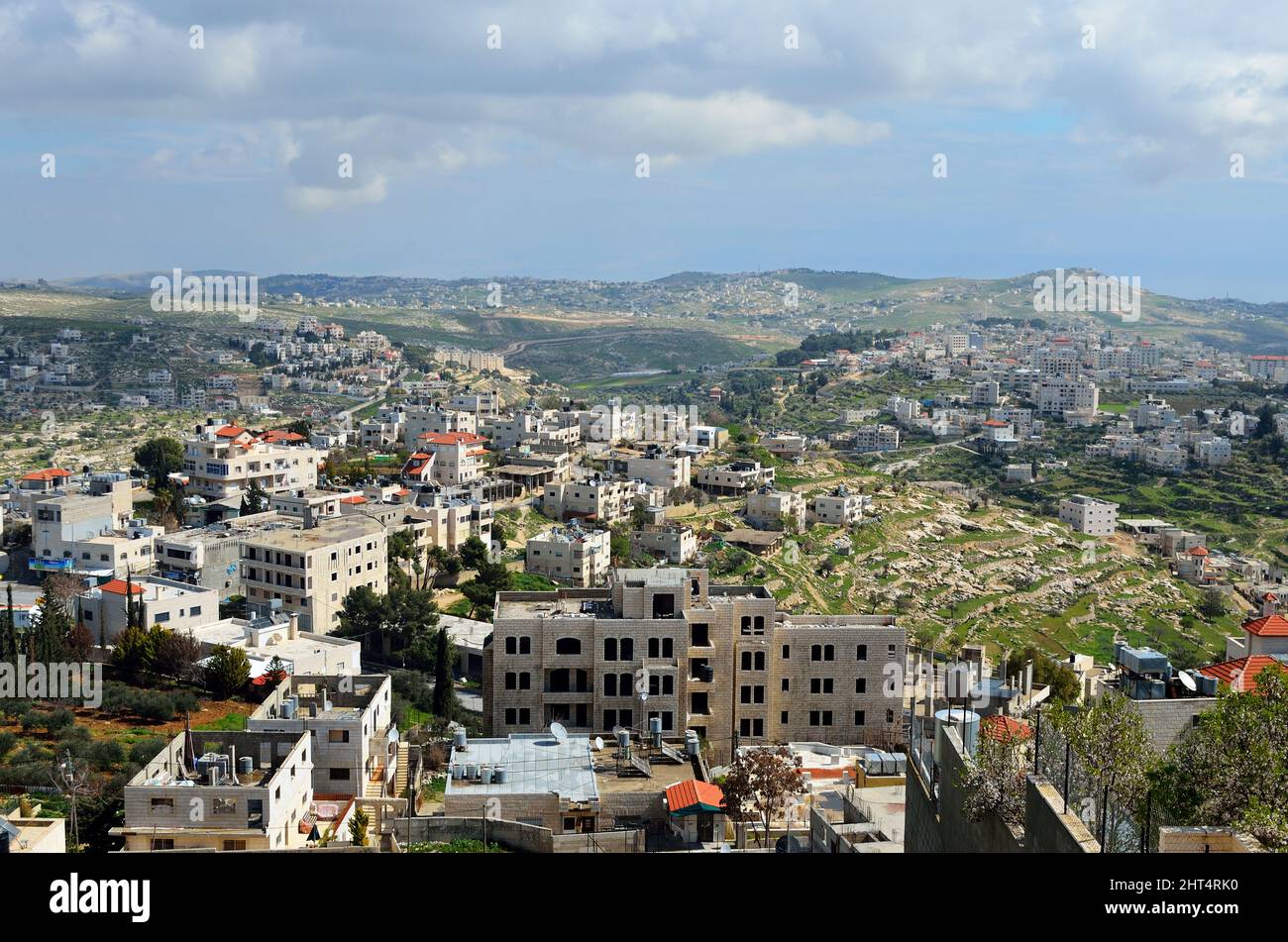 Aerial view of a town Stock Photo - Alamy