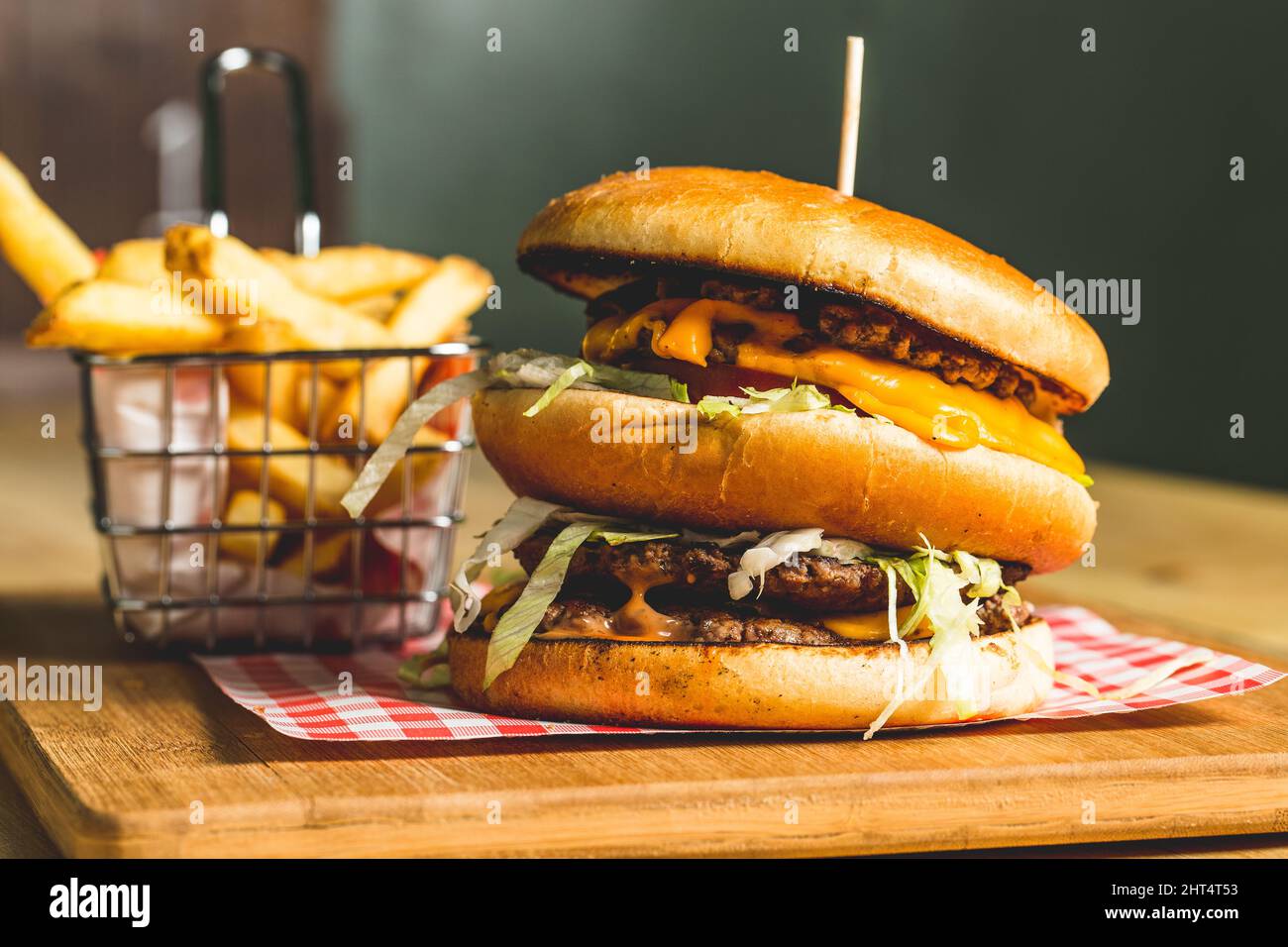 Appetizing Burger with Fries