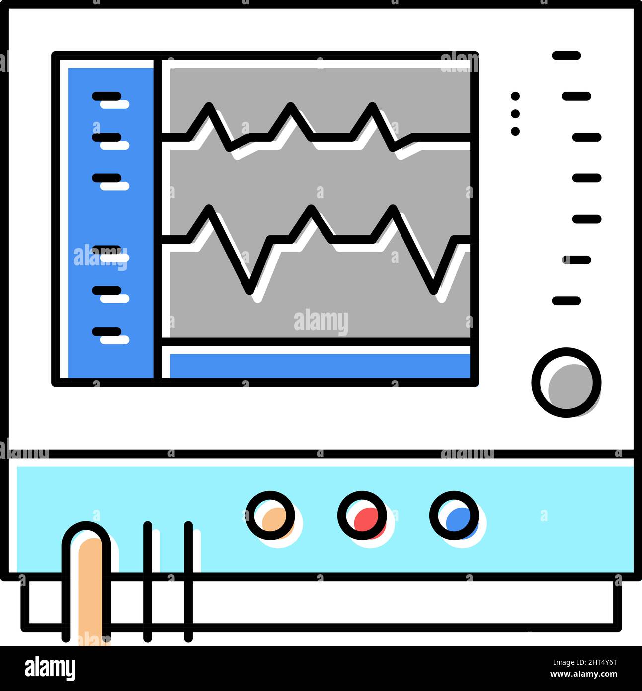 heart rate monitor color icon vector illustration Stock Vector Image