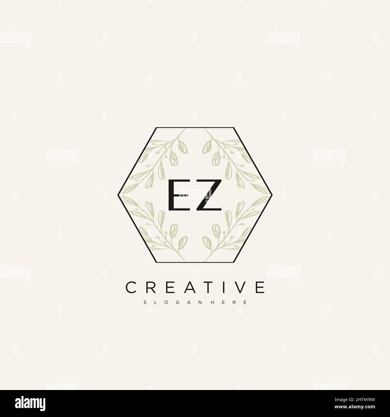 EZ Initial Letter Flower Logo Template Vector premium vector Stock Vector