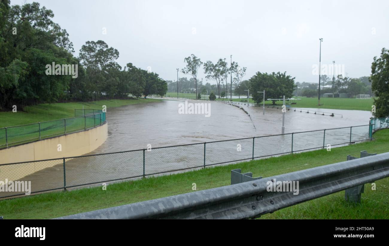 Brisbane Floods - floodwaters near Annerley Stock Photo