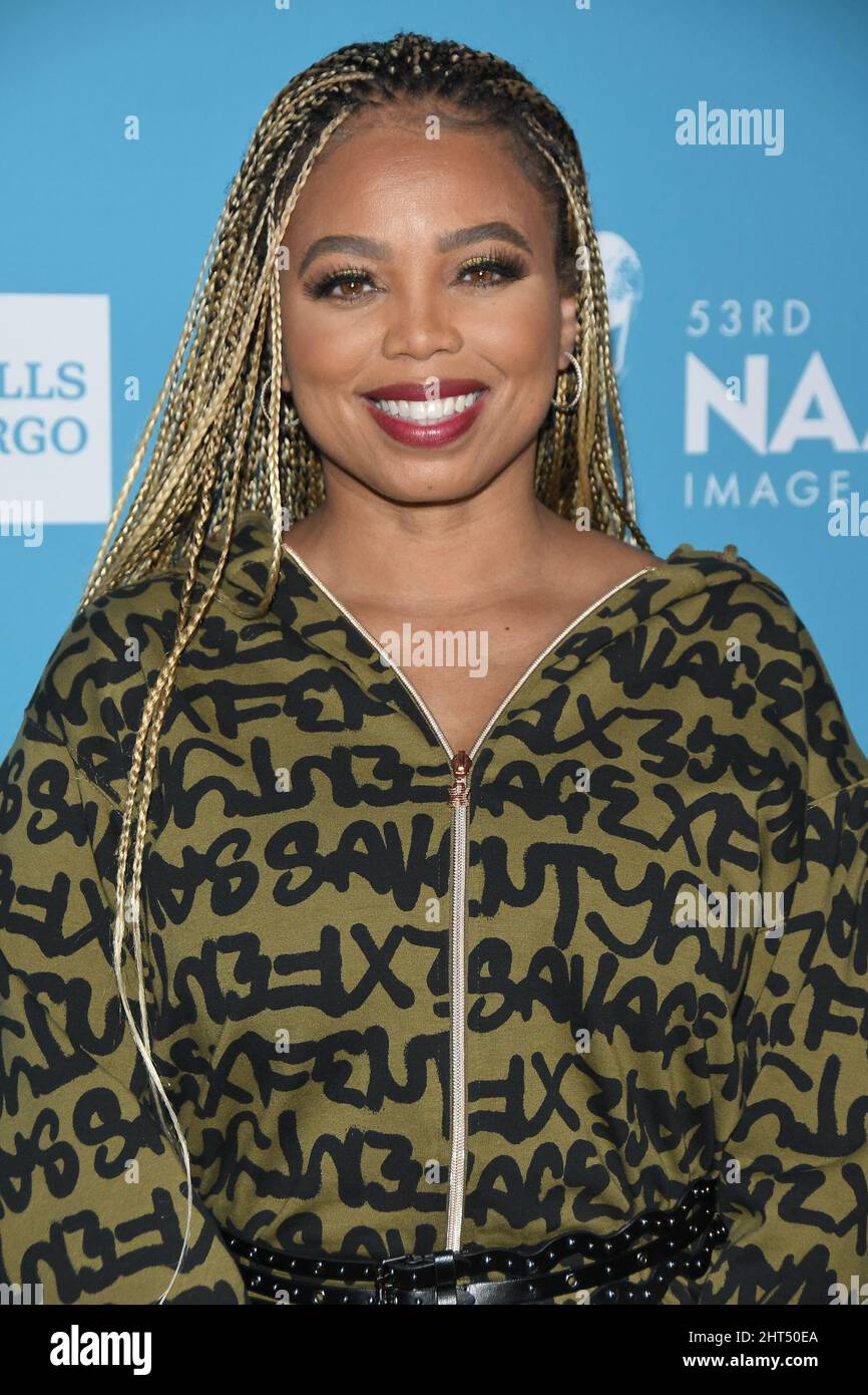 Jemele Hill arrives at the 53rd NAACP Image Awards Viewing Party held
