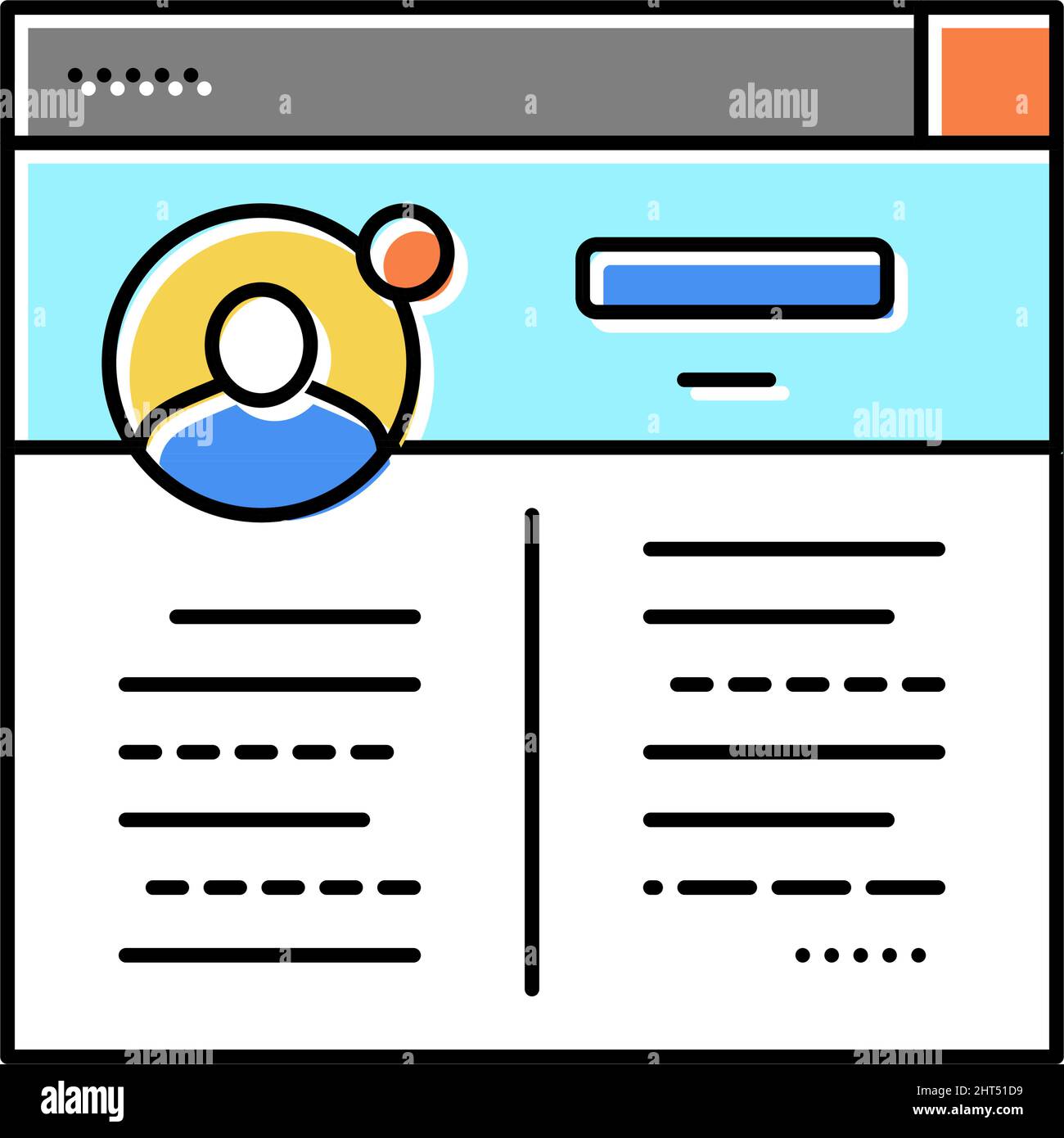 blog social media color icon vector illustration Stock Vector Image ...