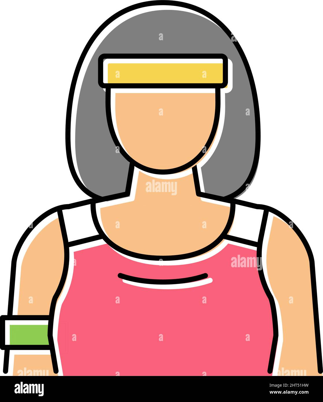 sport woman athlete color icon vector illustration Stock Vector Image ...