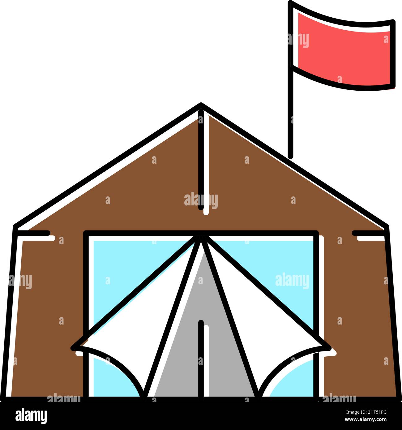 tent refugee color icon vector illustration Stock Vector