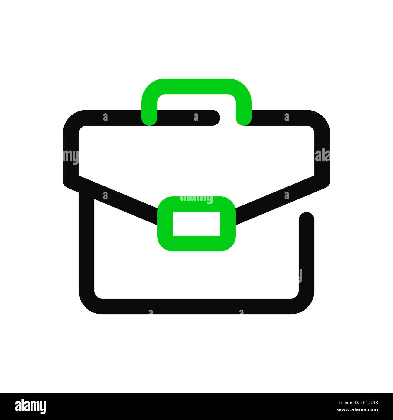 Simple line art briefcase icon. Pixel perfect, editable stroke Stock ...