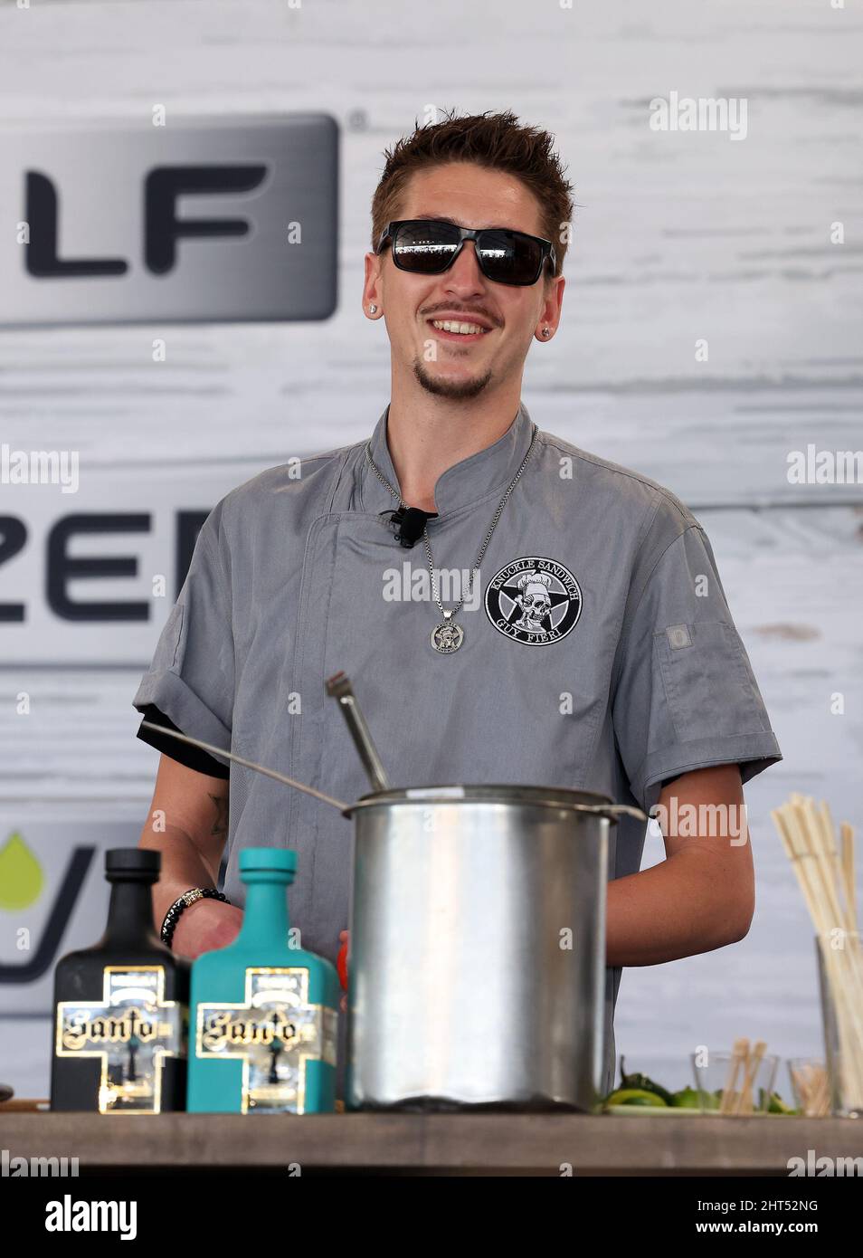 Miami Beach, FL FEB 26 Chef Hunter Fieri is seen during SOBEWFF Goya(08)