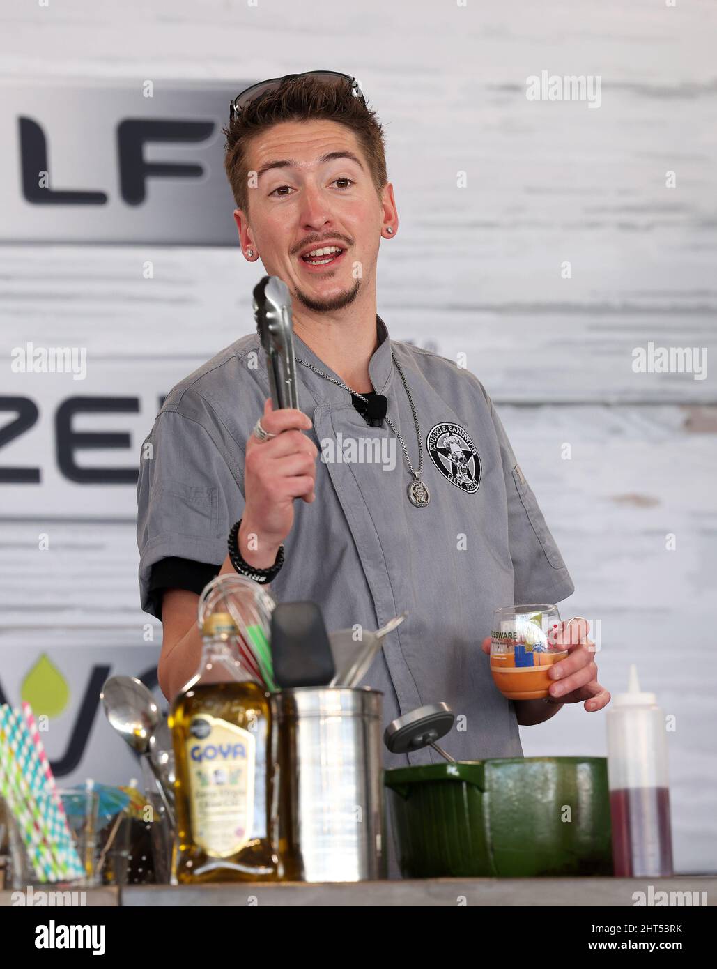 Miami Beach, FL FEB 26 Chef Hunter Fieri is seen during SOBEWFF Goya(09)