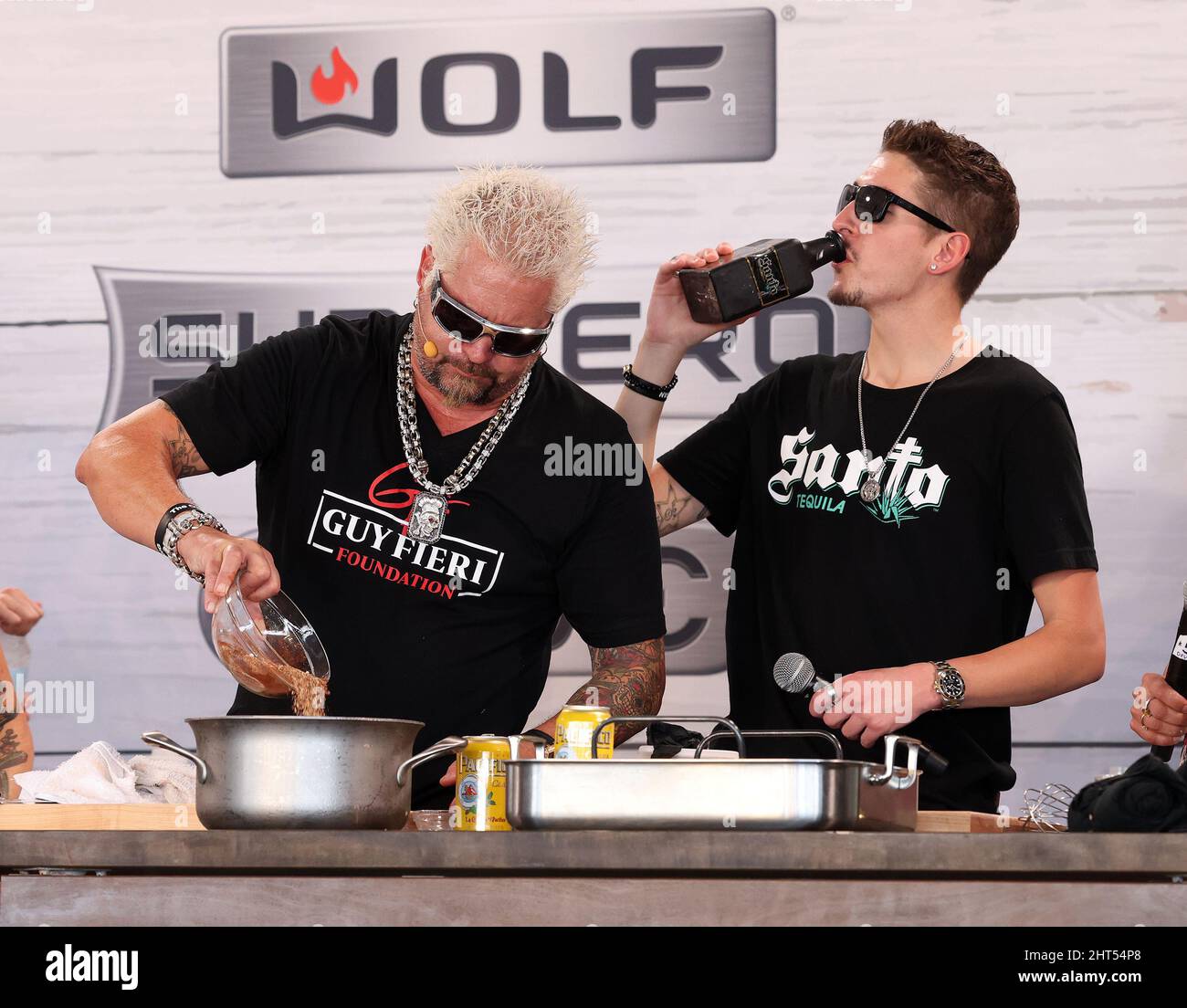 Miami Beach, FL FEB 26 Chef Guy Fieri and Hunter Fieri are seen
