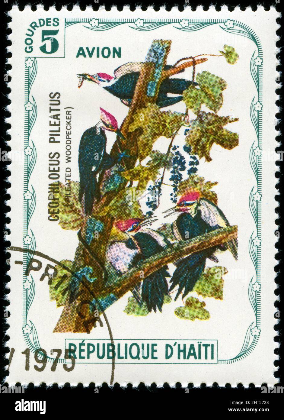 Cinderella stamp in the Haiti series issued in 1975. Illegal issue ...