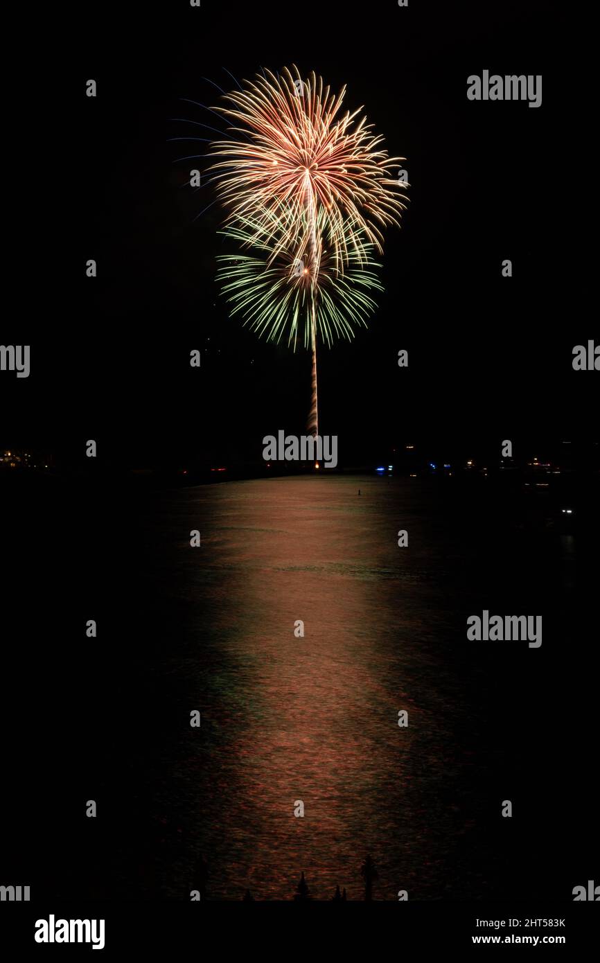 New Year's Eve fireworks in Marina del Rey, CA Stock Photo Alamy