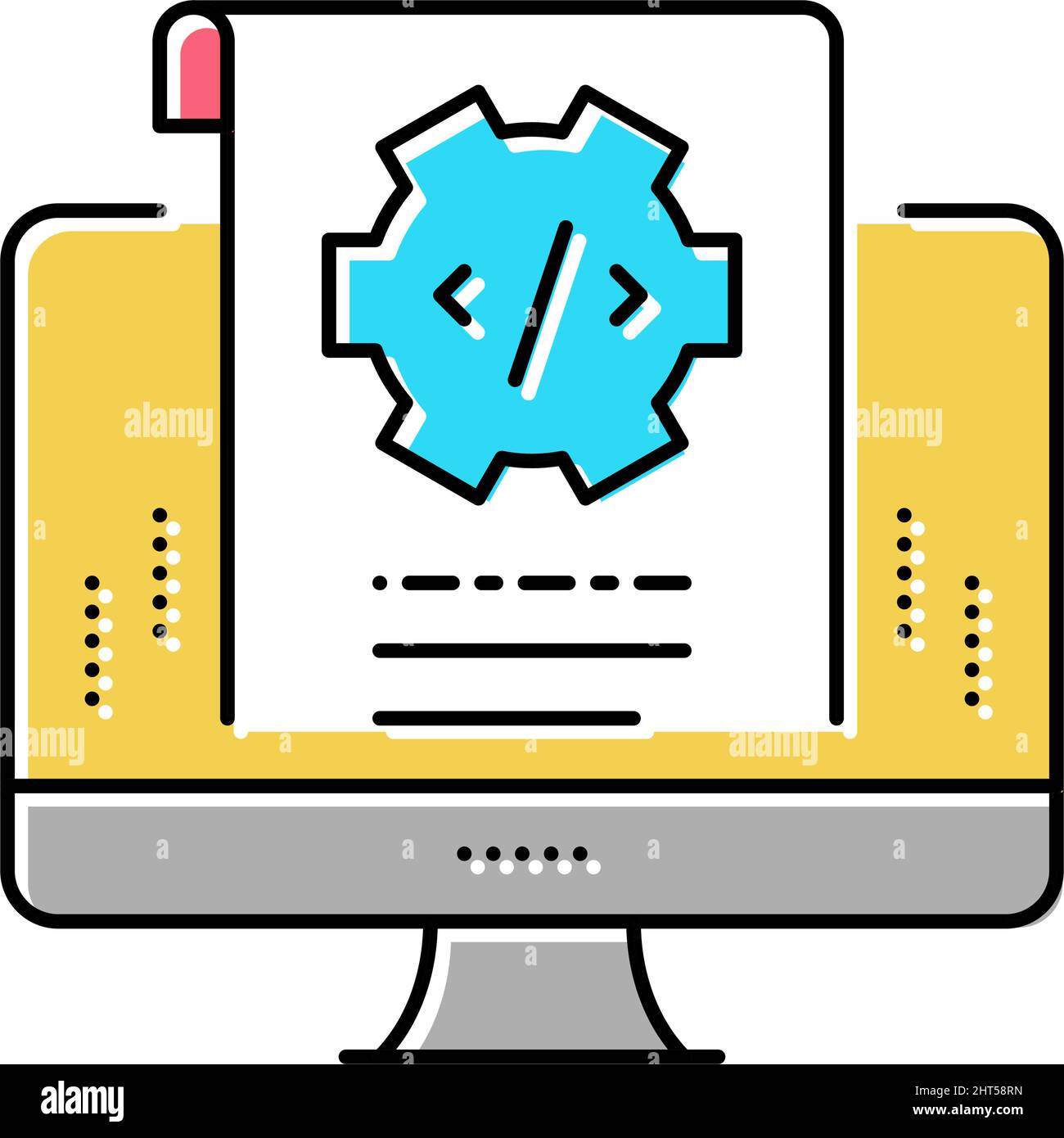 script code color icon vector illustration Stock Vector Image & Art - Alamy