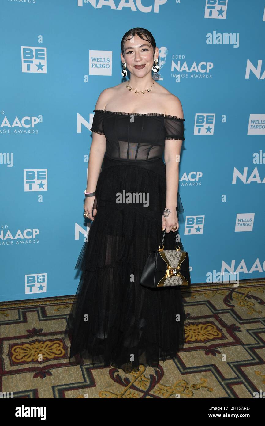 Los Angeles, USA. 26th Feb, 2022. Veronica Rodriguez arrives at the 53rd  NAACP Image Awards Viewing Party held at The Hollywood Roosevelt in Los  Angeles, CA on Saturday, ?February 26, 2022. (Photo