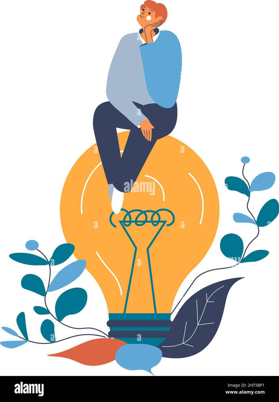 Creative idea for business startup, brainstorming Stock Vector Image ...