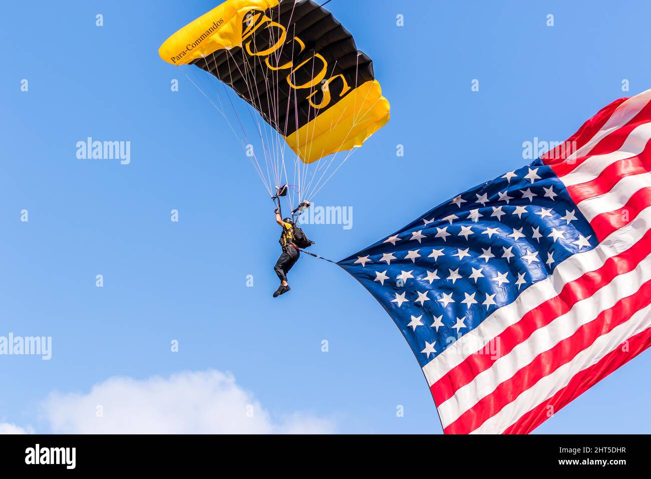 Parachuter from the US Special Operations Command's parachute team