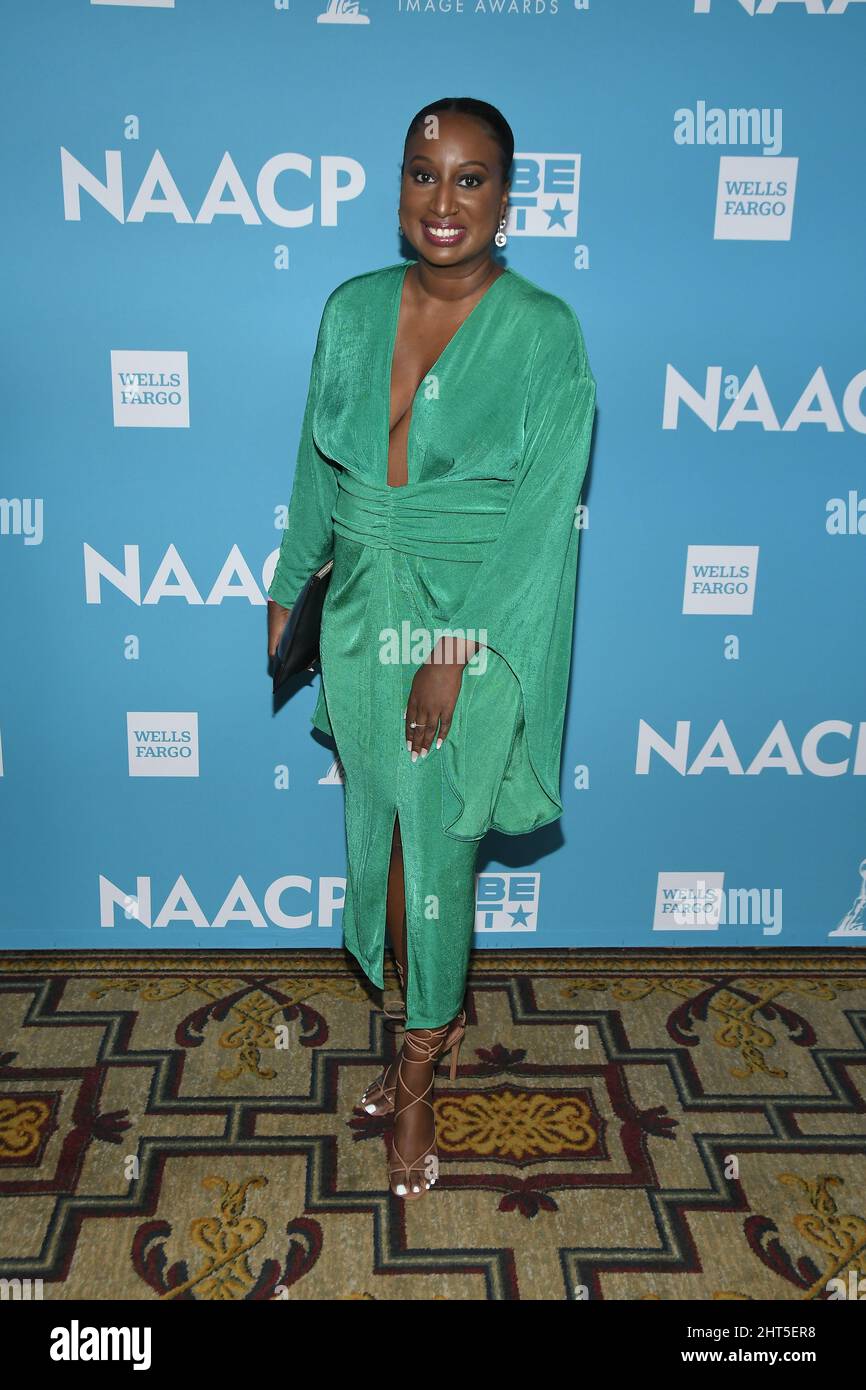 Los Angeles, USA. 26th Feb, 2022. Kiana Woodson arrives at the 53rd NAACP Image Awards Viewing Party held at The Hollywood Roosevelt in Los Angeles, CA on Saturday, ?February 26, 2022. (Photo By Sthanlee B. Mirador/Sipa USA) Credit: Sipa USA/Alamy Live News Stock Photo