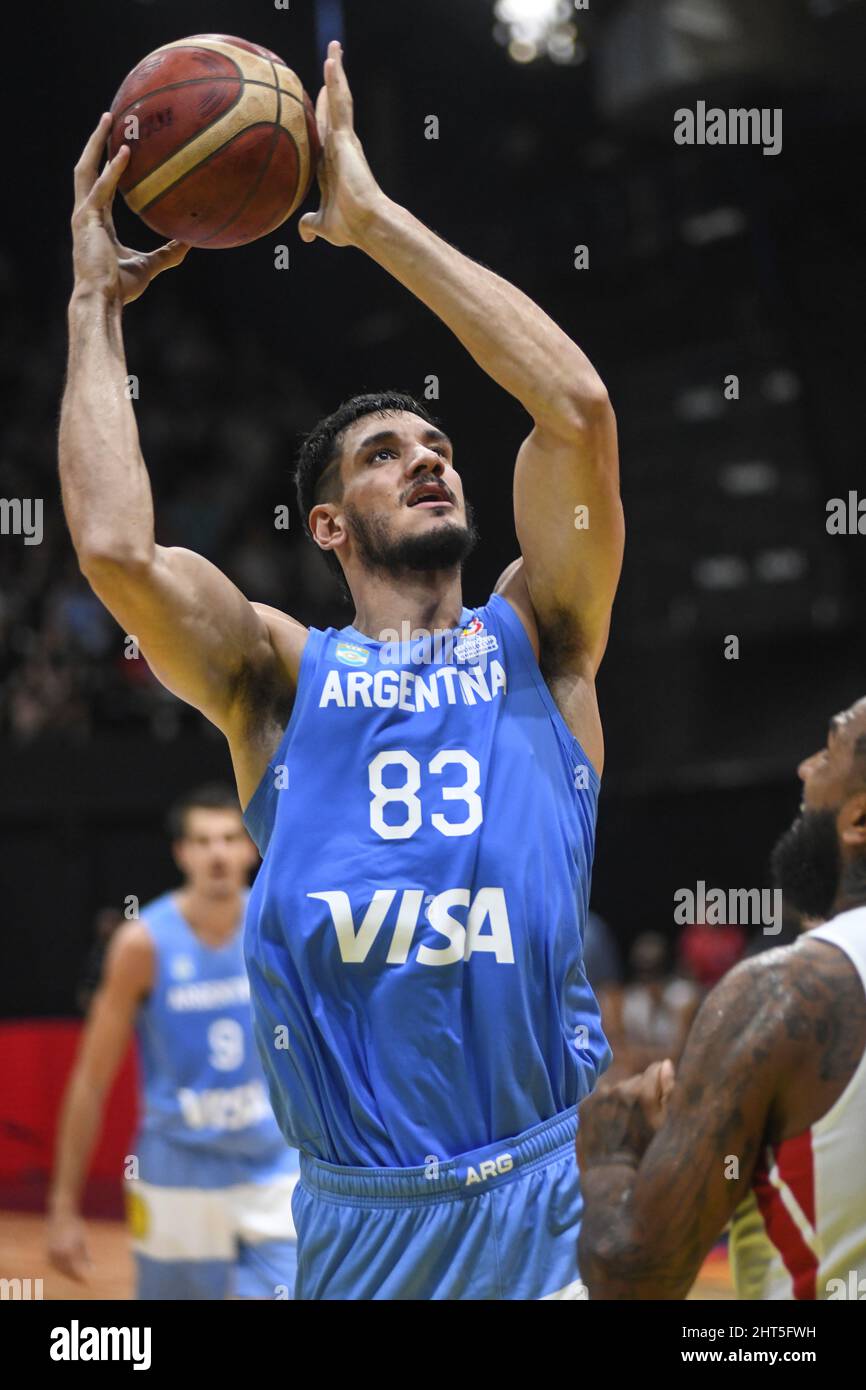 Tayavek Gallizi (Argentina) against Panama. FIBA World Cup Qualyfiers 2022 Stock Photo