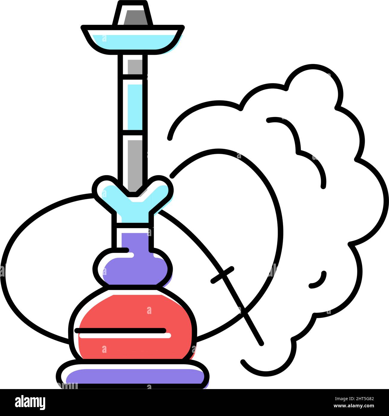 hookah smoke color icon vector illustration Stock Vector Image & Art ...